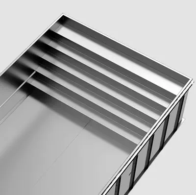 steps along the entire pool